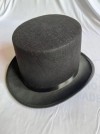 Magician Hat Lincoln Top Hat Black Solid Color Top Hat Halloween Performance High Hat Retro British Gentleman