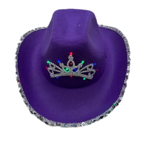 LED Silver Edge Cowboy Hat