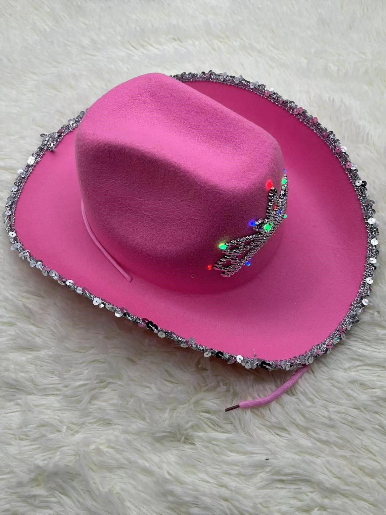 LED Silver Edge Cowboy Hat