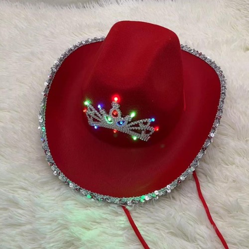 LED Silver Edge Cowboy Hat