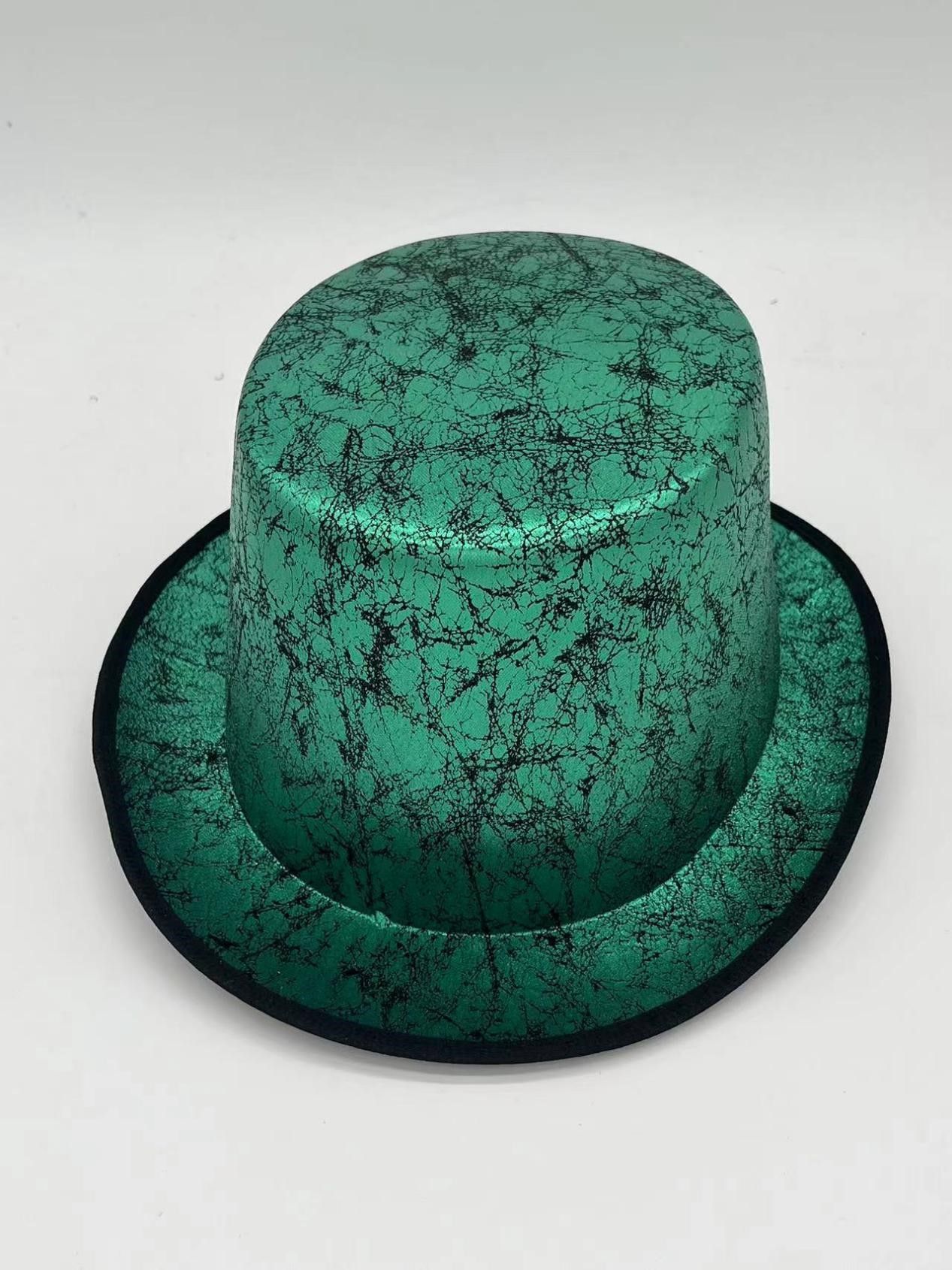 Hot pressed gold cloth cracked party high hat