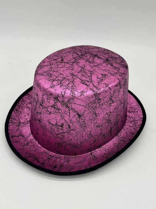 Hot pressed gold cloth cracked party high hat