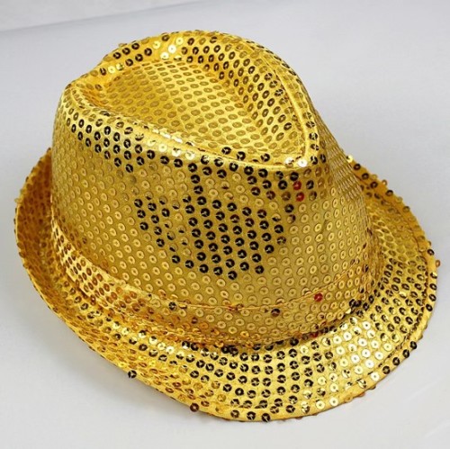 Magic Performance Hat Adult and Children's Universal Fashion Top Hat Silver Glitter Jazz Hat Stage Magic Hat Wholesale