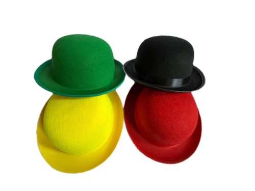 Magician Hat Lincoln Round Hat Black Solid Color Top Hat Halloween Performance High Hat Retro British Gentleman