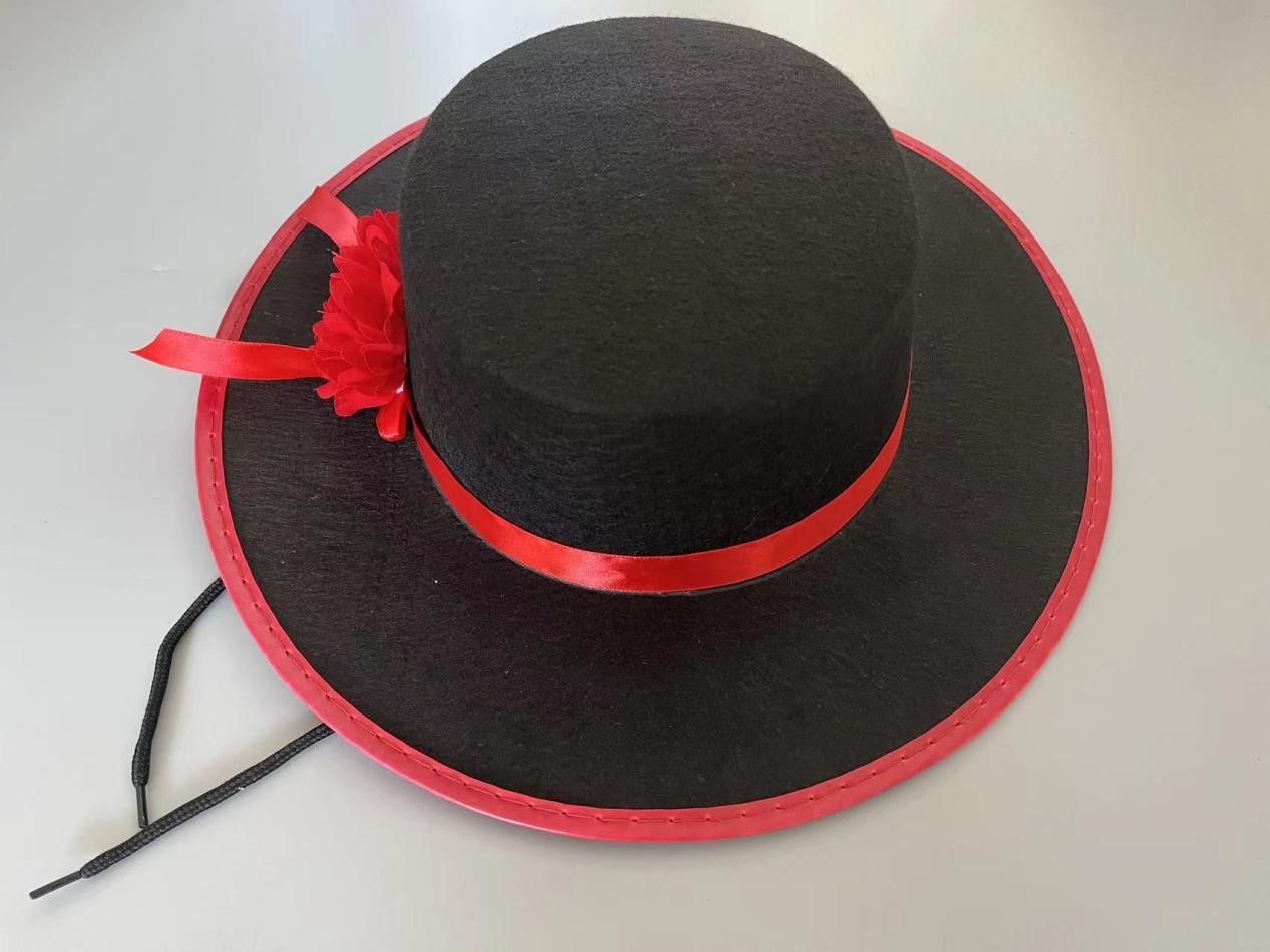 Mexican style felt hat, ball party, ball performance hat, Zoro hat
