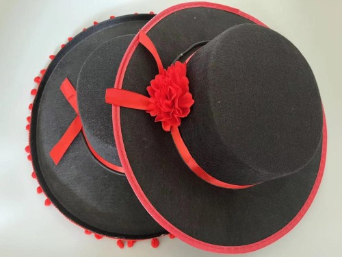 Mexican style felt hat, ball party, ball performance hat, Zoro hat