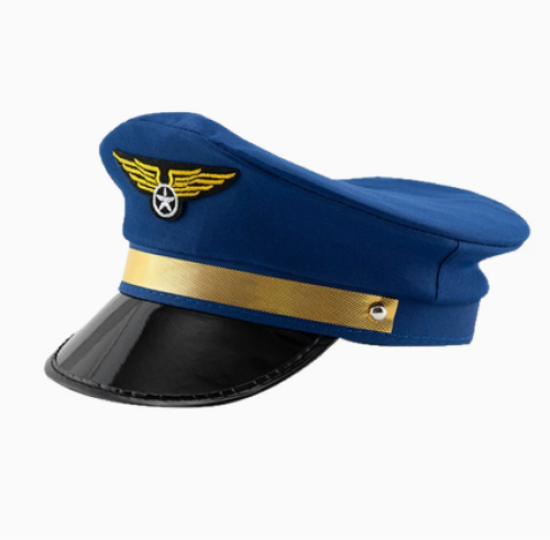 New Pilot Hat Embroidered Captain Hat Navy Hat Stage Performance Uniform Hat unisex Party Hat