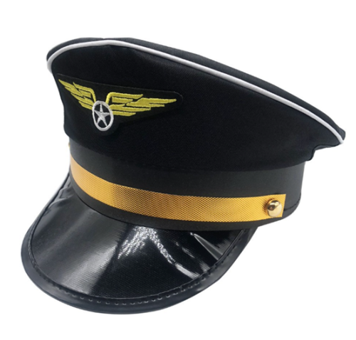 New Pilot Hat Embroidered Captain Hat Navy Hat Stage Performance Uniform Hat unisex Party Hat