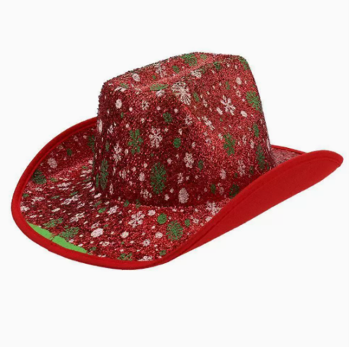 New Christmas Decoration Western Cowboy Hat Ball Party COS Magician Hat Women's Versatile Top Hat