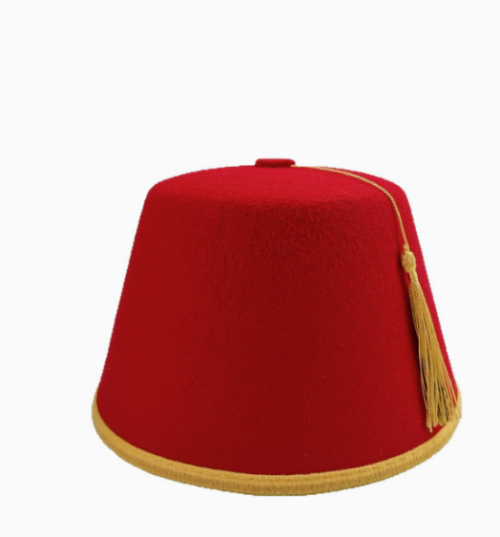 manufacturer wholesale red Türkiye hat Morocco hat flat top tassel hat hanging ear non-woven hat red