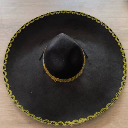 Halloween Ghost Festival Makeup Performance Ball Large Edge Felt Mexican Top Hat Non woven Shaped Hat