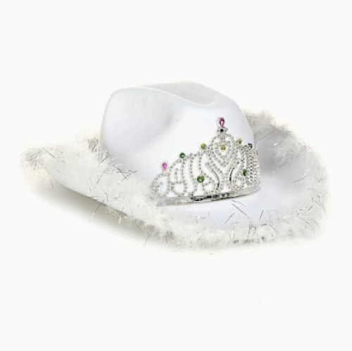 Manufacturer's Customized Halloween Pink Feather Western Cowboy Hat Carnival Ball Light up Cowboy Hat